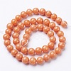Natural Mashan Jade Round Beads Strands X-G-D263-8mm-XS21-3