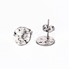 Non-Tarnish 304 Stainless Steel Stud Earring Findings STAS-T052-38B-P-2
