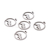 Non-Tarnish 201 Stainless Steel Laser Cut Pendants X-STAS-S105-T901-1S-3