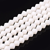 Opaque Solid Color Glass Beads Strands X-GLAA-Q080-4mm-B04-1