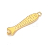 Brass Enamel Fish Connector Charms KK-L255-15G-04-2