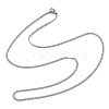 Tarnish Resistant Unisex Casual Style 304 Stainless Steel Curb Chain Necklaces STAS-O037-54P-4