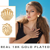 1 Pair Vintage Brass Stud Earrings EJEW-AN0004-55-3