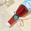 Brass Wax Seal Stamps with Wood Handle AJEW-WH0412-0053-5
