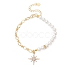 Alloy Rhinestone Star Charm Bracelets BJEW-JB12872-2