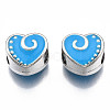 Alloy Enamel European Beads MPDL-T005-002B-RS-2