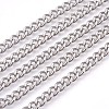 Tarnish Resistant 201 Stainless Steel Curb Chains CHS-L017-22D-1