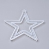 Christmas Hollow Star DIY Pendant Silicone Molds X-DIY-I034-07-2