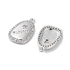 Brass Micro Pave Clear Cubic Zirconia Pendants KK-F871-26P-2