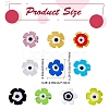 120Pcs 10Colors Handmade Evil Eye Lampwork Beads LAMP-SZ0001-16-3