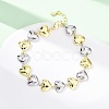 Brass Link Chain Bracelets for Women BJEW-G762-02GP-2