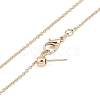 1mm Rack Plating Brass Cable Chain Adjustable Slider Necklaces for Women Men MAK-L044-55LG-1