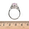 925 Sterling Silver Micro Pave Cubic Zirconia Finger Rings RJEW-B134-01A-02-5