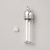 Glass Wishing Bottle Pendant FIND-WH0160-68-1