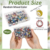 80Pcs Polymer Clay Rhinestone European Large Hole Beads with Silver Color Plated Brass Cores FPDL-LT0001-02F-2