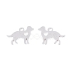 Non-Tarnish 304 Stainless Steel Puppy Silhouette Charms STAS-Q201-T086-1