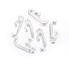 Silver Color Plated Alloy Letter Pendants PALLOY-J718-01S-J-2