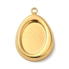 304 Stainless Steel Pendant Cabochon Settings For Enamel STAS-D013-01B-G-1