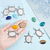 DIY Turtle Gemstone Pendant Making Kits DIY-SC0019-06-3