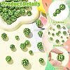 40Pcs 4 Styles Opaque Acrylic Beads OACR-CJ0002-79-3