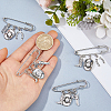16Pcs 2 Style Cowboy Theme Stainless Steel Brooches JEWB-FH00043-3