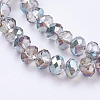 Faceted Electroplate Glass Rondelle Bead Strands X-EGLA-S010-6-3