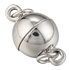 Platinum Brass Magnetic Clasps with Loops X-KK-MC020-NF-3