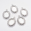 Tibetan Style Pendant Cabochon Settings X-TIBEP-0584-S-FF-1