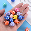 Pearlized Opaque Acrylic Beads MACR-S373-40I-5