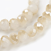 Electroplate Glass Beads Strands GLAA-K027-HR-C06-3