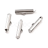 Non-Tarnish 304 Stainless Steel Slide On End Clasp Tubes X-STAS-C044-08B-P-2