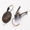 Brass Leverback Earring Findings KK-H170-AB-2