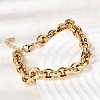 304 Stainless Steel Link Chain Bracelets for Women BJEW-P388-01G-2
