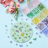 410Pcs 15 Style Transparent Spray Painted Glass Beads GLAA-YW0001-81-5