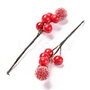 Foam Artificial Christmas Berries with Branch DIY-B019-02B-2