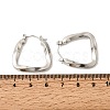 Non-Tarnish 304 Stainless Steel Trapezoid Hoop Earrings for Women EJEW-P202-05P-3