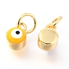 Brass Enamel Pendants KK-Y001-02B-G-11