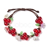 Adjustable Polyester Cord Braided Bracelets for Women BJEW-JB11337-2