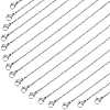 20Pcs 304 Stainless Steel Cable Chain Necklaces Set STAS-SC0006-22P-2