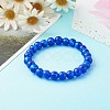 Handmade Silver Foil Glass Beaded Stretch Bracelets BJEW-JB06464-5