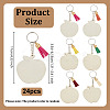 24Pcs Wood Keychain KEYC-OC00009-2