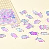 50Pcs Transparent Spray Painted Glass Beads GLAA-FS0002-06A-9
