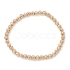 Electroplated Natural Lava Rock Round Beads Stretch Bracelets for Women Men BJEW-JB11982-03-2