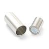 Tarnish Resistant 304 Stainless Steel Magnetic Clasps with Glue-in Ends STAS-O148-06D-4