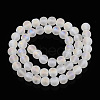 Transparent Frosted Glass Bead Strands GLAA-T032-T8mm-MB13-2