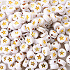 White Opaque Acrylic Beads PACR-YW0001-04A-1