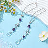 2Pcs Alloy Flower Pendant Decorations HJEW-ME0001-07A-4