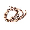 Natural Zebra Jasper Round Bead Strands X-G-M172-8mm-02-1-2