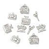 10Pcs 5 Styles Brass Micro Pave Clear Cubic Zirconia Pendants KK-CJ0004-26P-8