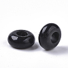 Natural Black Gemstone European Beads X-G-Q503-01-2